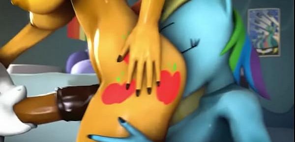  Rarity apple jack x rainbow dash mlp futa-SwSFM